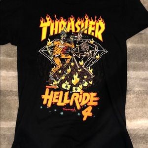 Thrasher x diamond supply hell ride 4 graphic tee